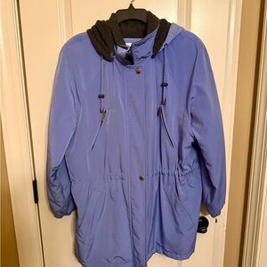 Liz Claiborne Blue Jacket with Gray Collar